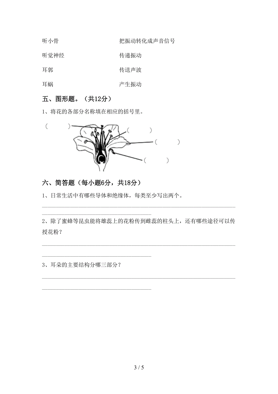 新人教版四年级科学上册期中测试卷.doc_第3页