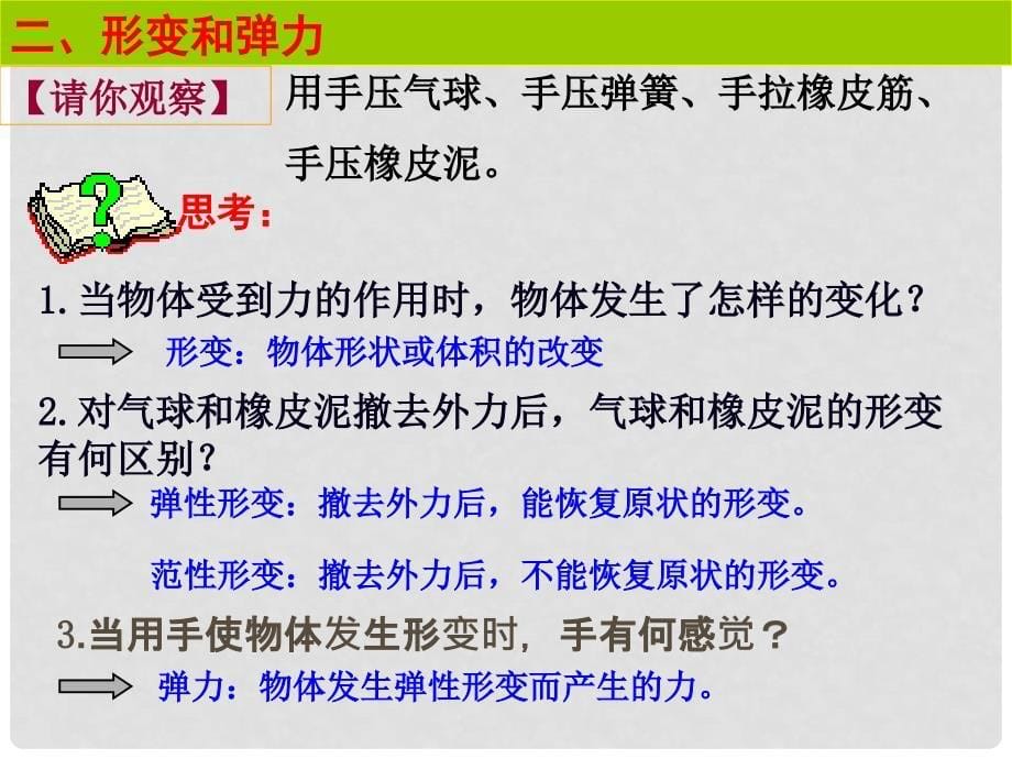 黑龙江省哈尔滨市阿城区红星中学八年级物理下册 7.2 弹力课件 （新版）新人教版_第5页