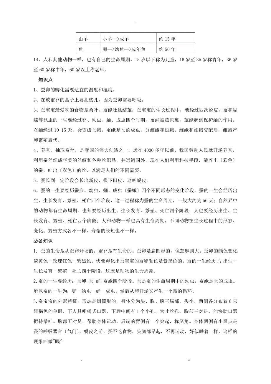 教科版小学三年级科学下册复习资料_第5页