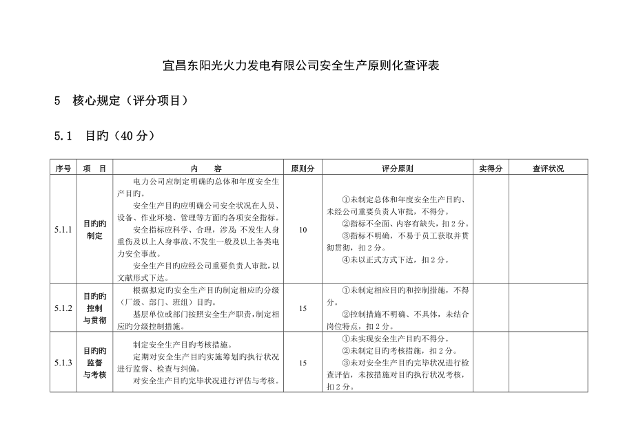 电力安全生产标准化达标评分表_第1页