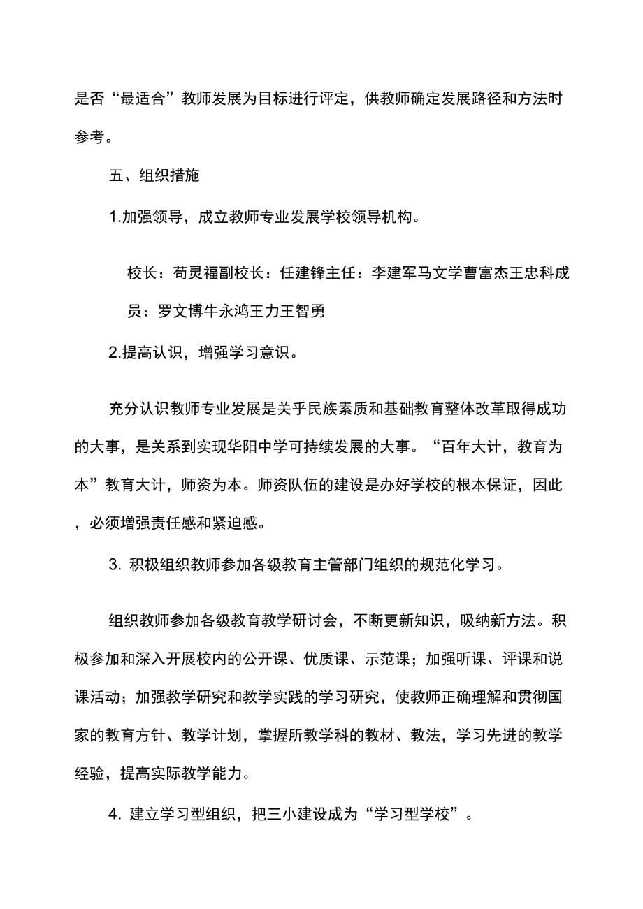 学校教师专业发展规划_第5页