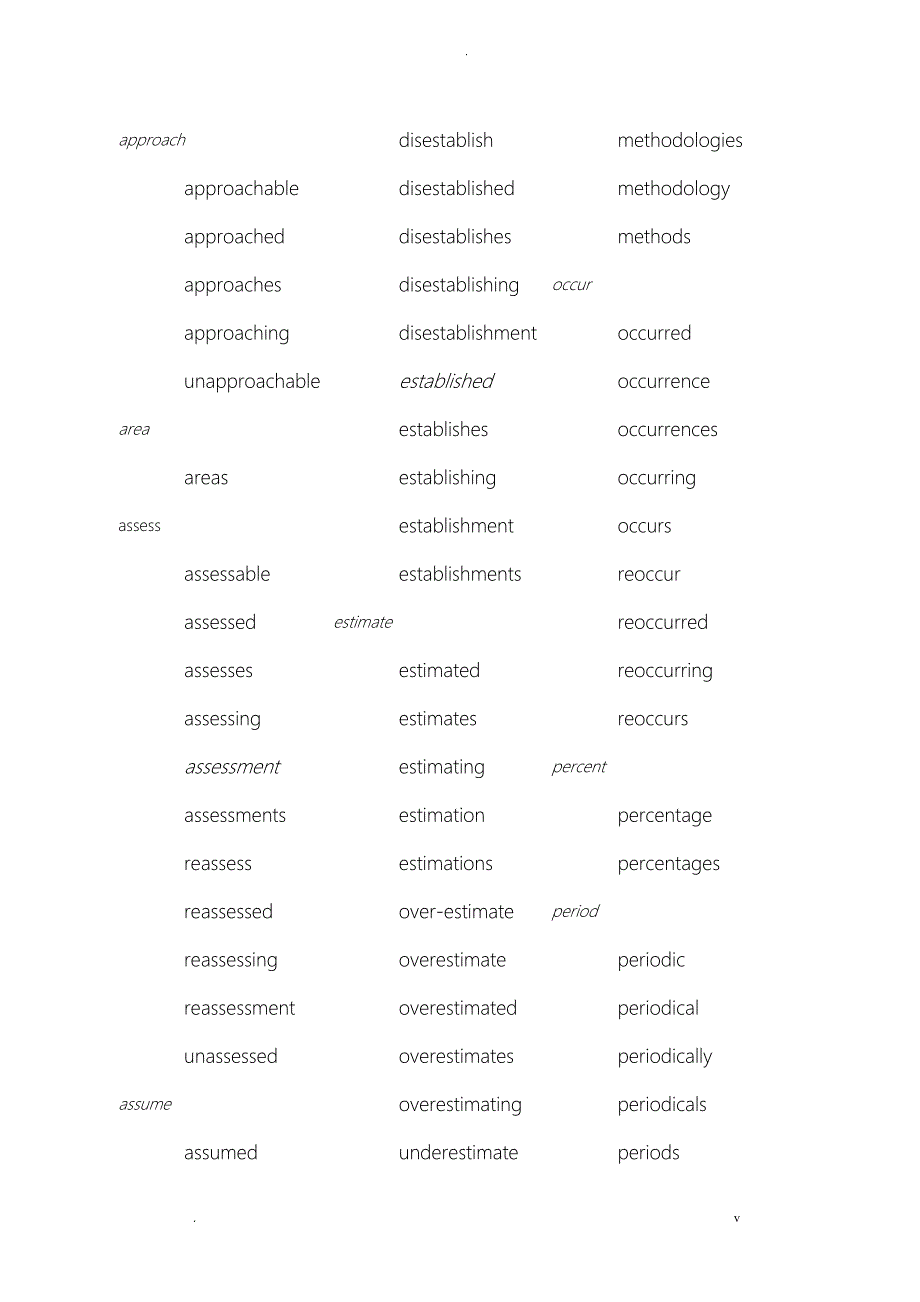 AWL学术英语词汇表_第2页