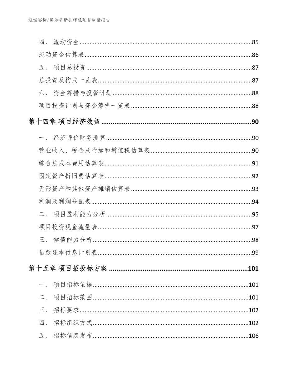 鄂尔多斯扎啤机项目申请报告模板范文_第5页