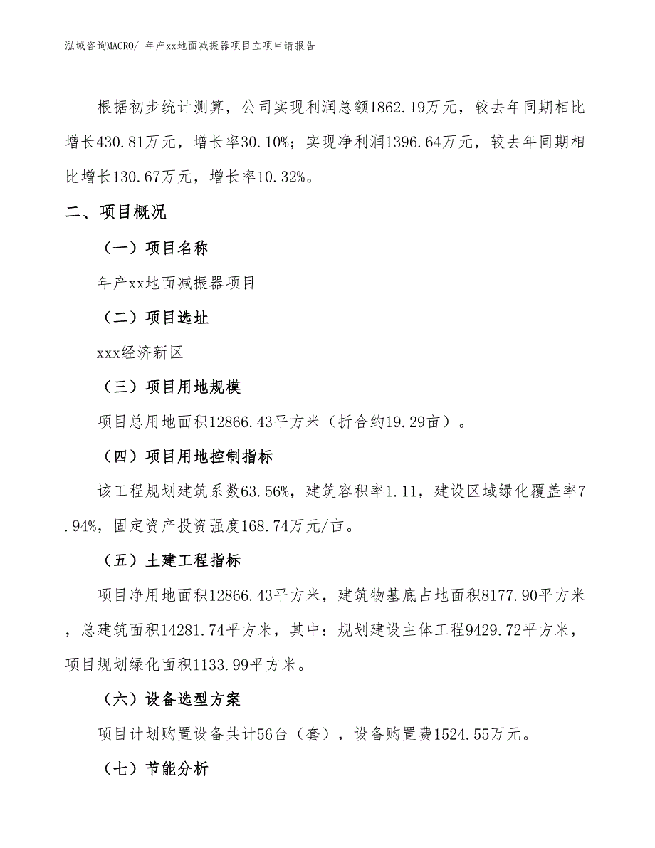 年产xx地面减振器项目立项申请报告_第2页