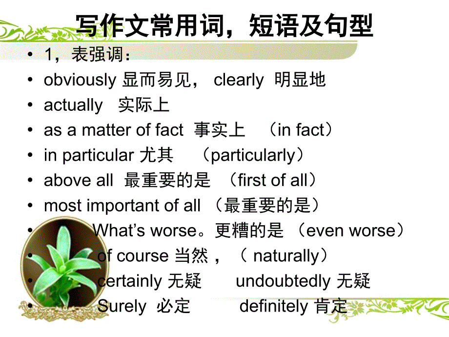 英语作文常用语(得分点)_第2页