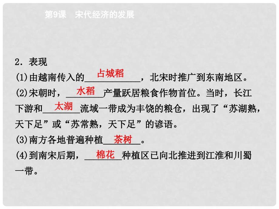 江苏省灌南县七年级历史下册 第二单元 民族关系的发展和社会的变化 第9课 宋代经济的发展课件 新人教版_第4页