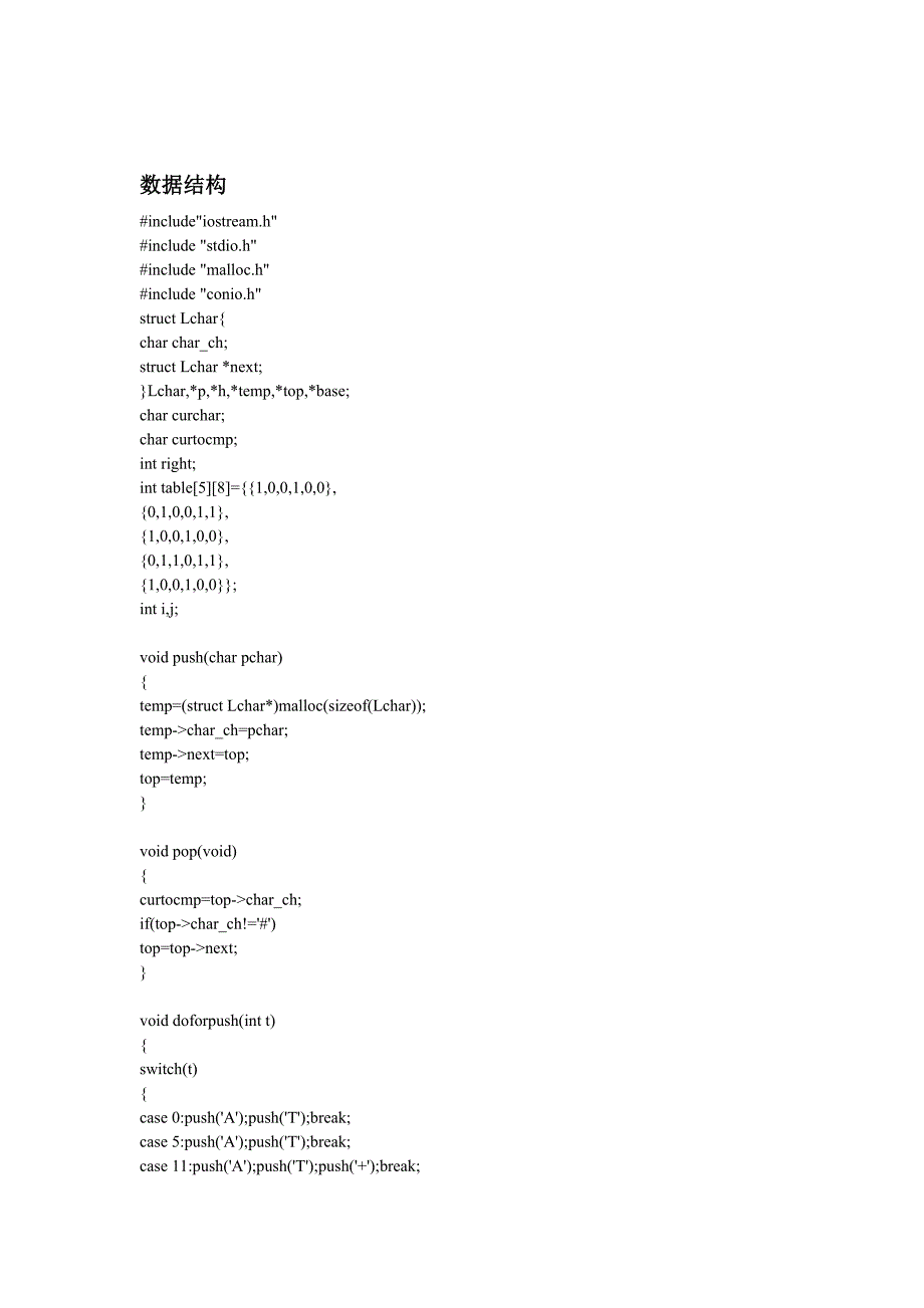 LL(1)语法分析程序实验报告.doc_第3页