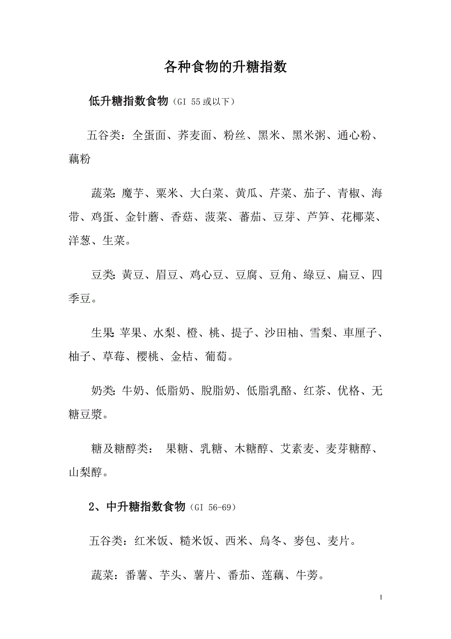 各种食物的升糖指数.doc_第1页