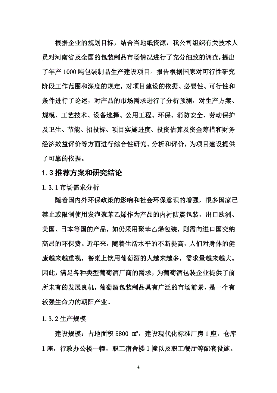 年产1000吨包装制品项目可行性研究报告_第4页