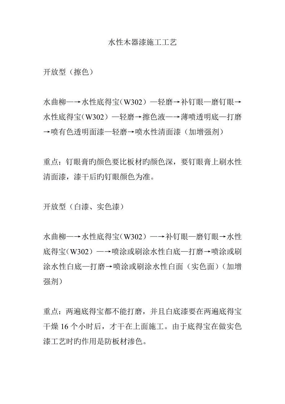 水性木器漆综合施工标准工艺_第1页