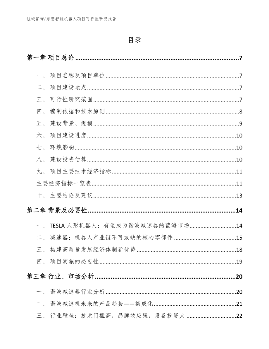 东营智能机器人项目可行性研究报告【范文模板】_第1页