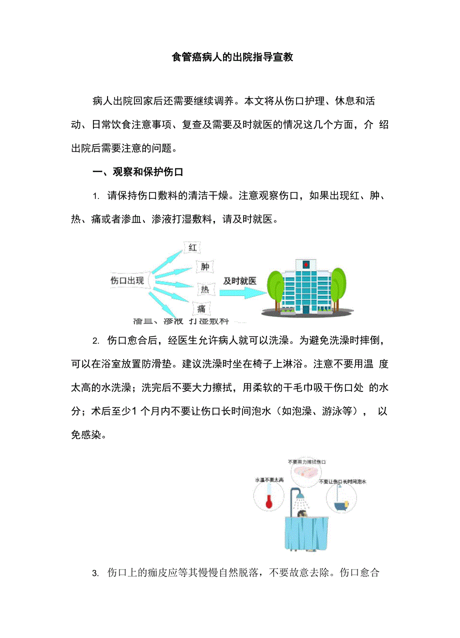食管癌病人的出院指导宣教_第1页