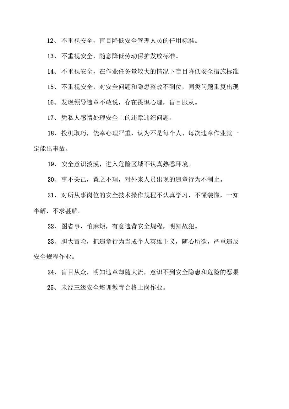 龙宇煤化工“三违”手册模板_第5页