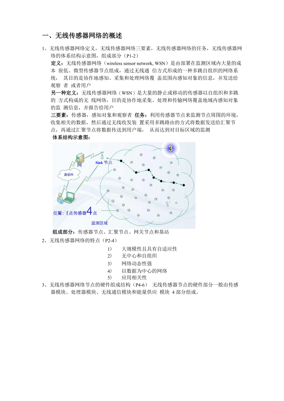 无线传感器网络知识点归纳_第1页