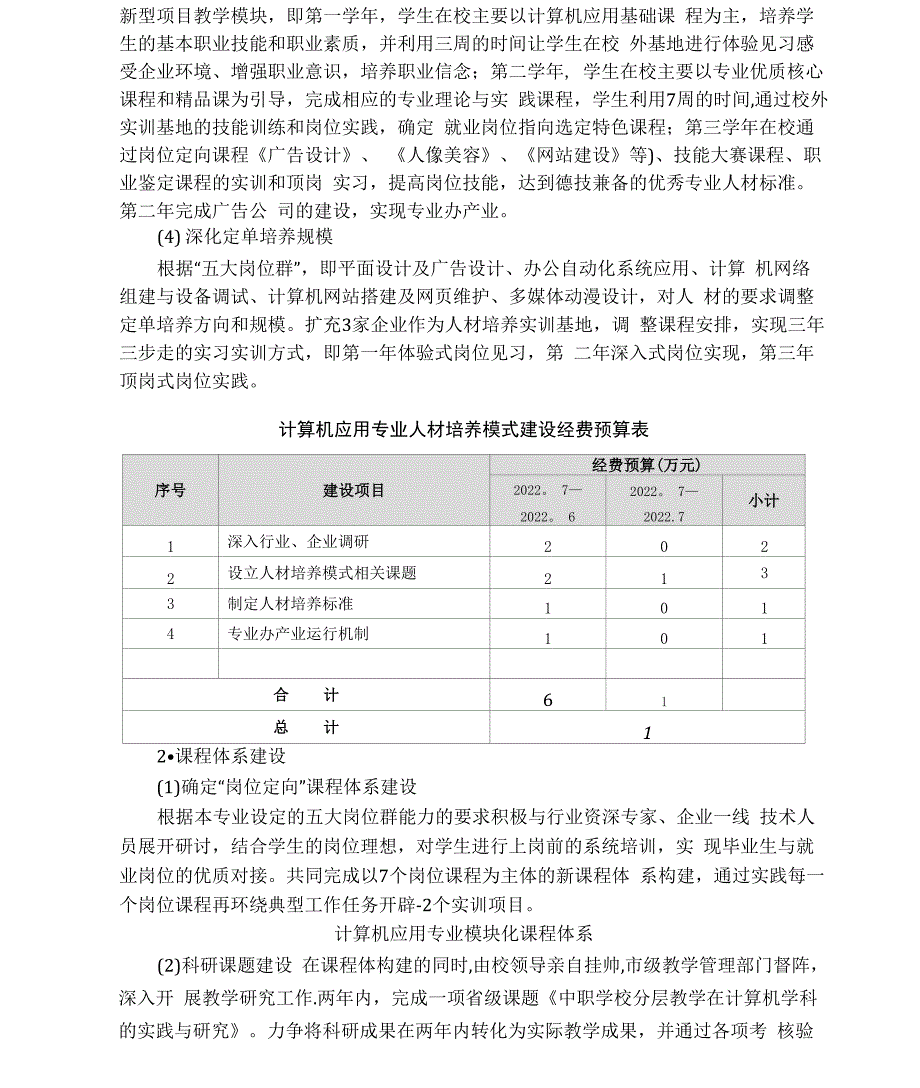 中职学校计算机专业重点专业建设方案_第4页