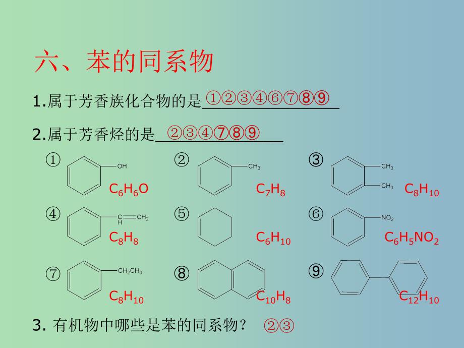 高中化学 第三章 第二节 来自石油和煤的两种基本化工原料—苯的同系物课件 新人教版必修2.ppt_第3页