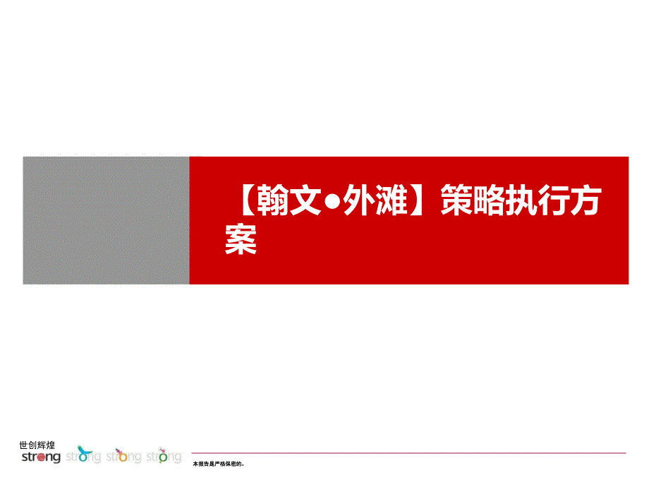 世创辉煌年沈阳翰文外滩项目策略执行方案_第1页