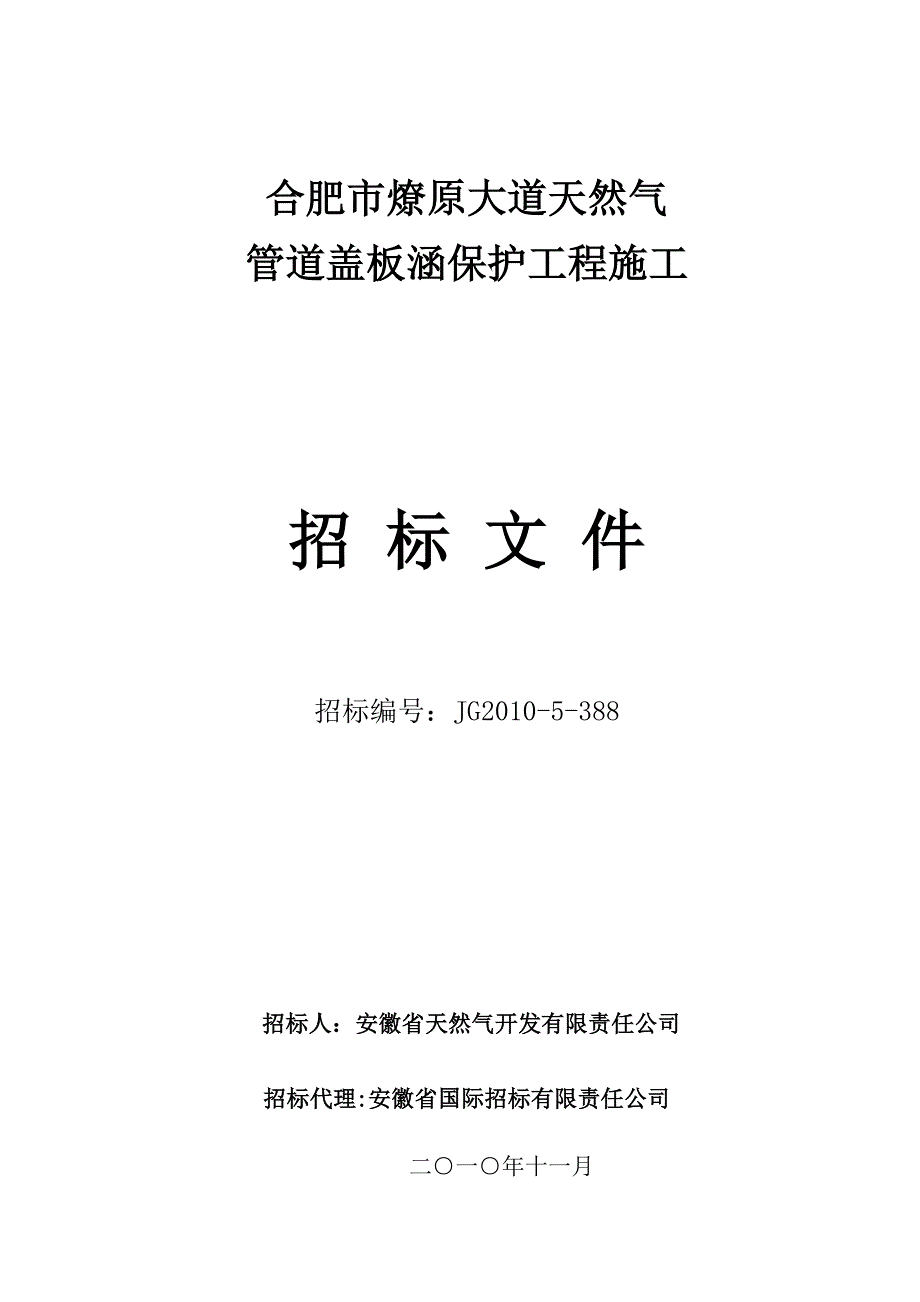 天然气加固工程招标文件_第1页