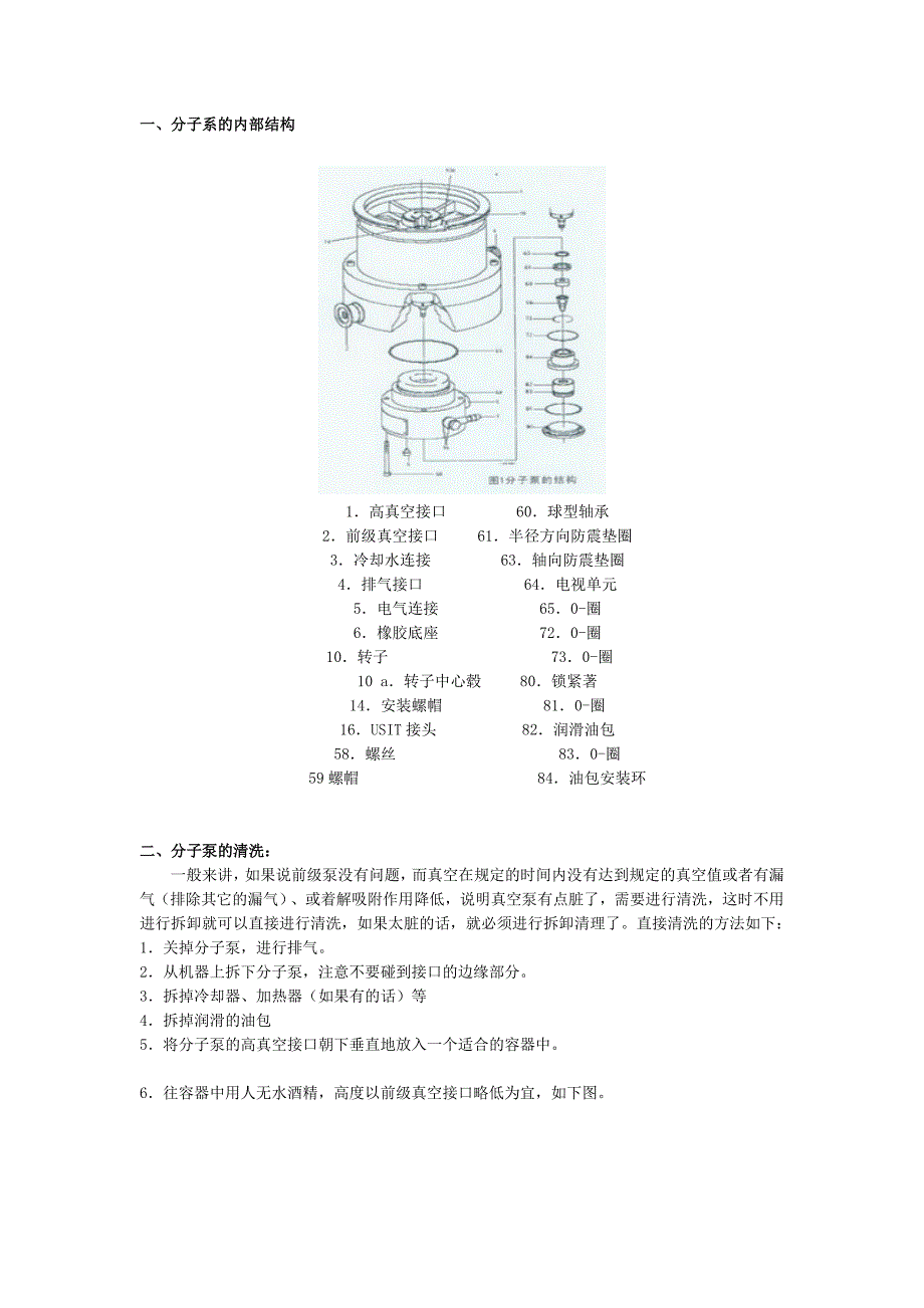 分子泵保养与使用和维修手册.doc_第1页