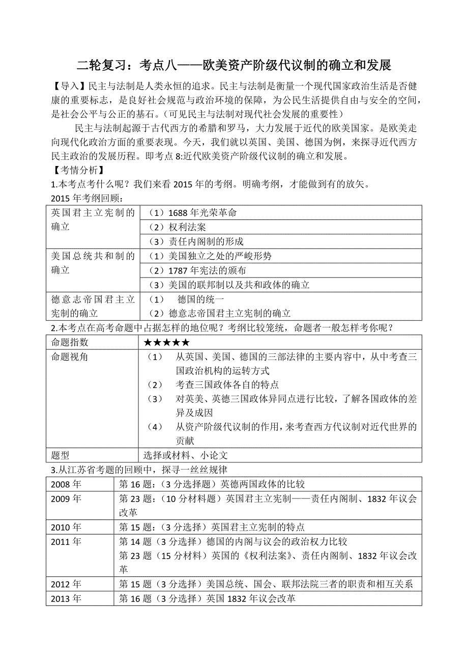 资产阶级代议制复习教案.docx_第1页