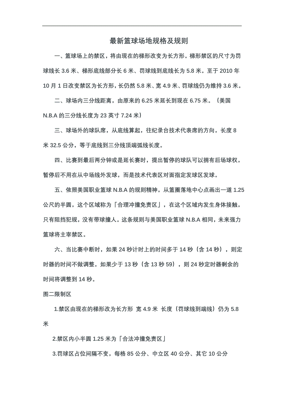 最新篮球场地规格.doc_第1页
