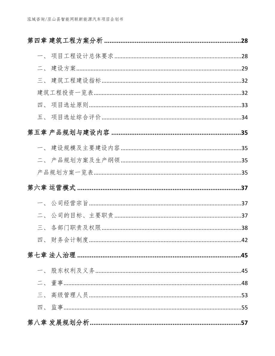 巫山县智能网联新能源汽车项目企划书（范文参考）_第5页