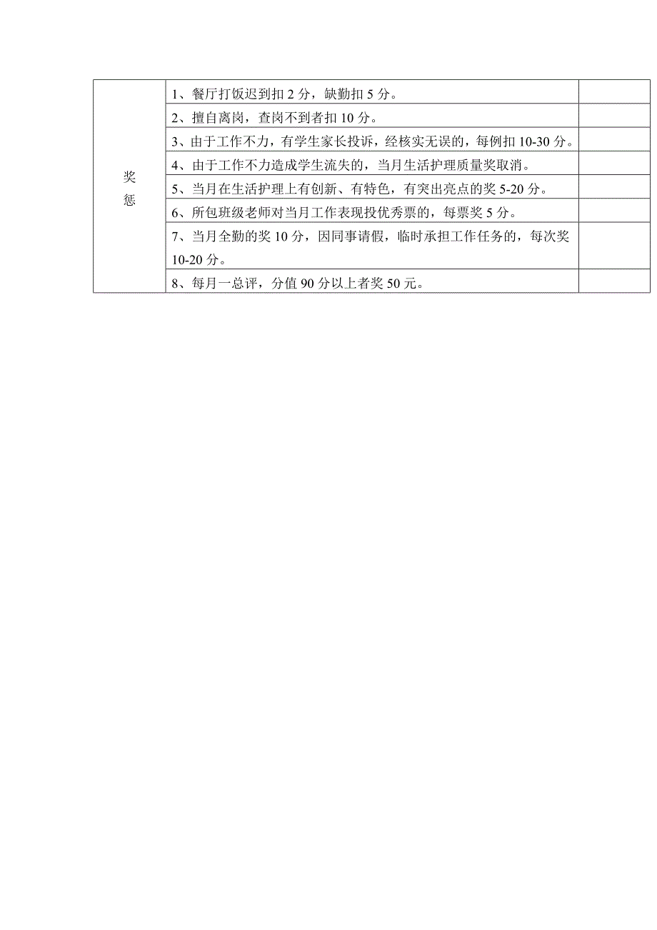 幼儿园教师量化考核评分表_第5页