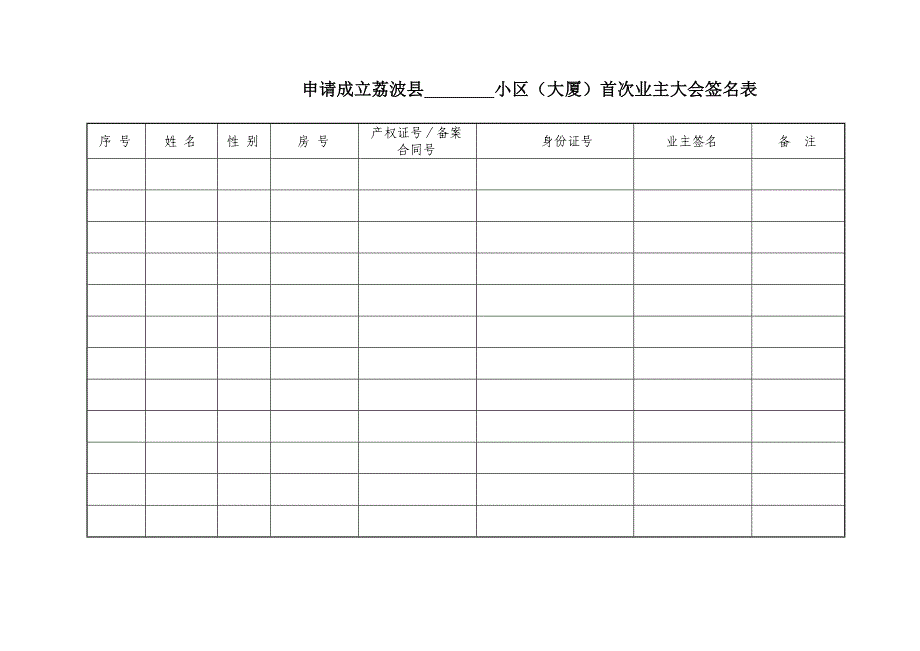 全套成立首次业主大会和选举产生业主委员会示范文本.doc_第3页