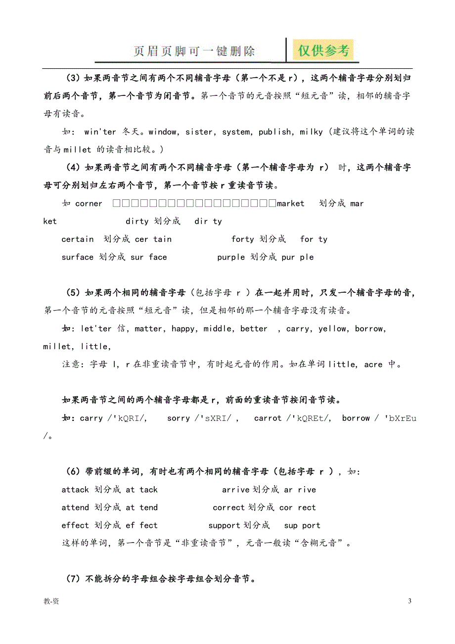 英语单词音节的划分法教学培训_第3页