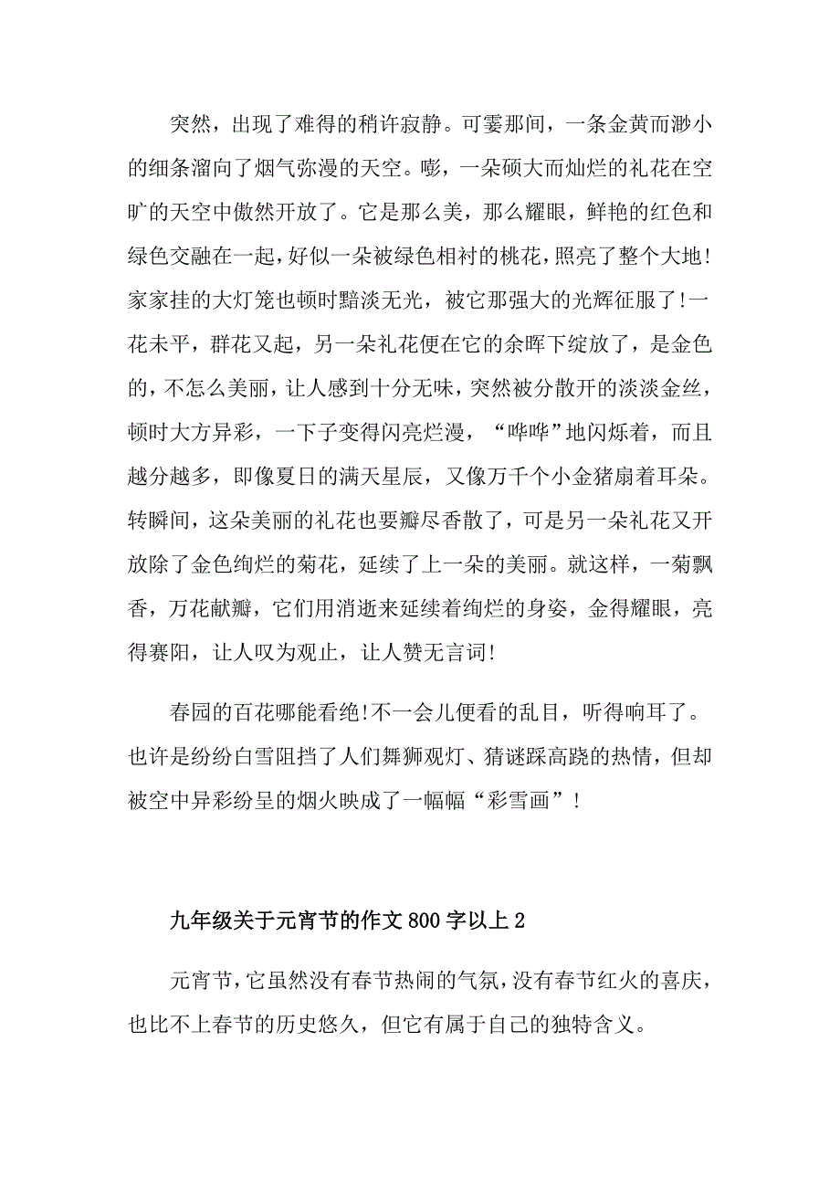 九年级关于元宵节的作文800字以上_第2页