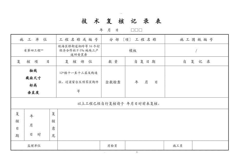 技术复核记录表模板_第5页