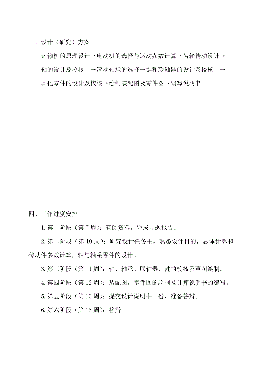 带式运输机传动装置毕业设计开题报告_第4页