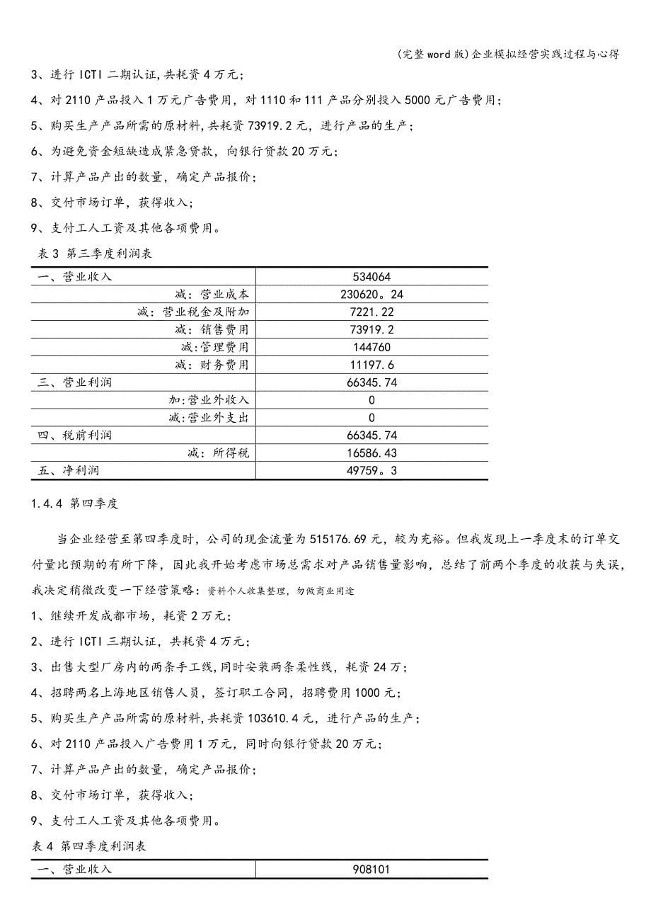 (完整word版)企业模拟经营实践过程与心得.doc_第5页