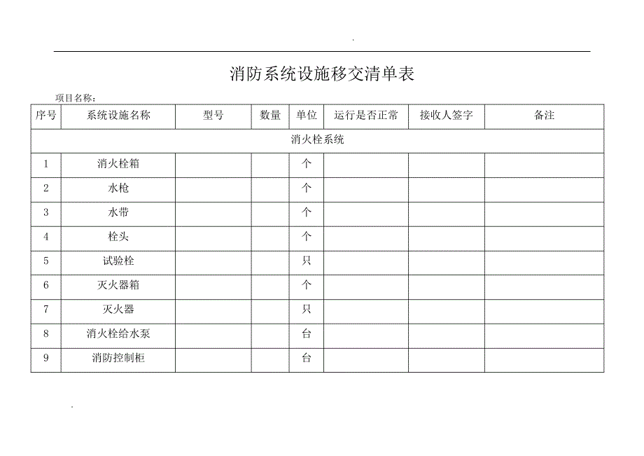 消防物业交接表_第1页