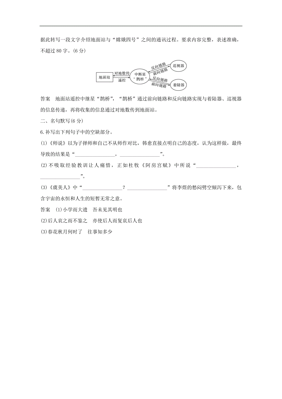 全国通用版版高考语文考前冲刺必考题型六周循环练辑15语用小综合1补写句子1图文转换1名句默写1含解析_第3页