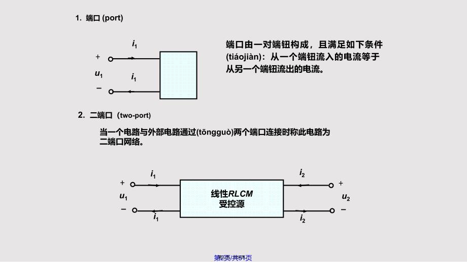 chapter二端口网络实用教案_第2页