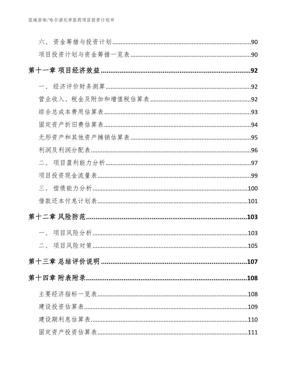 哈尔滨化学医药项目投资计划书（范文）_第5页
