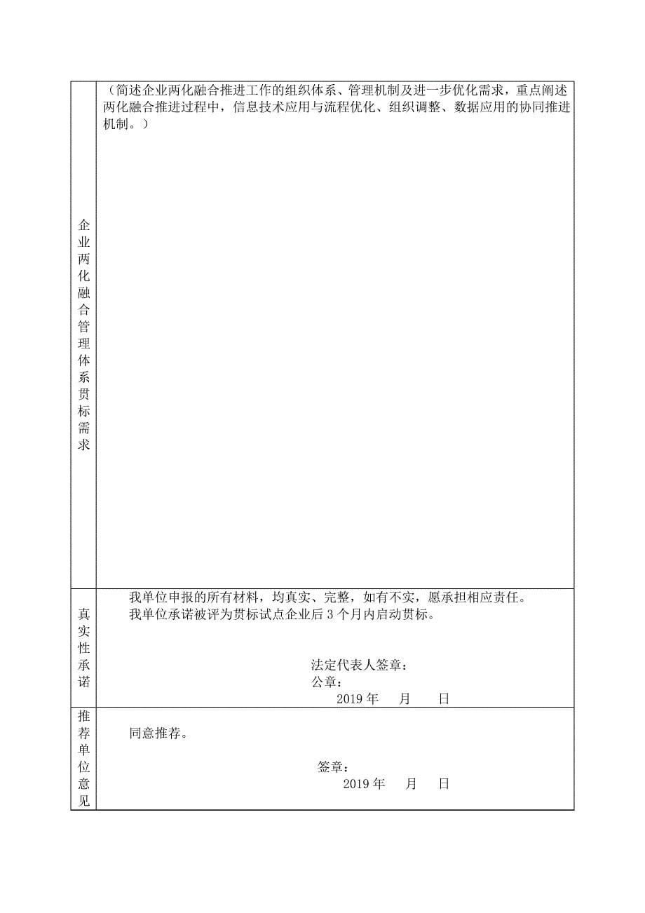 2019年两化融合管理体系贯标试点企业申报书_第5页