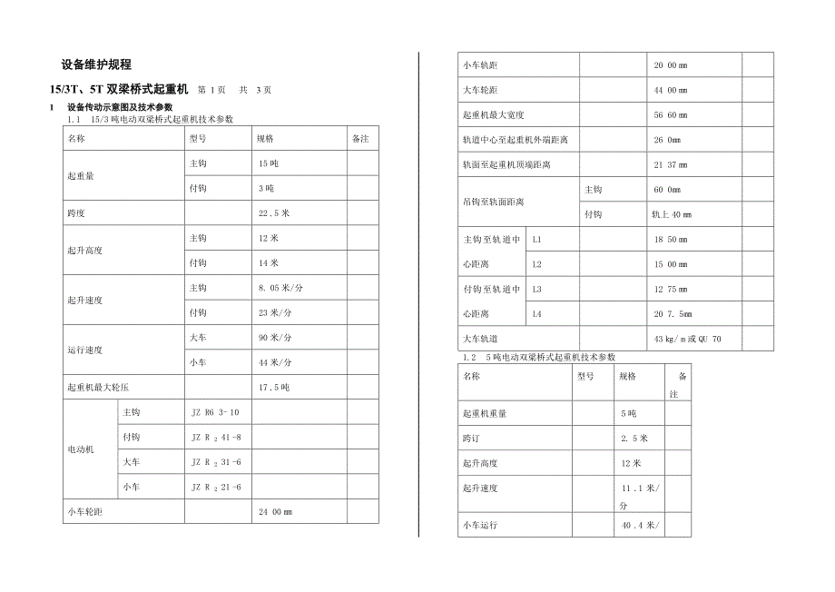 范本起重机规程_第1页