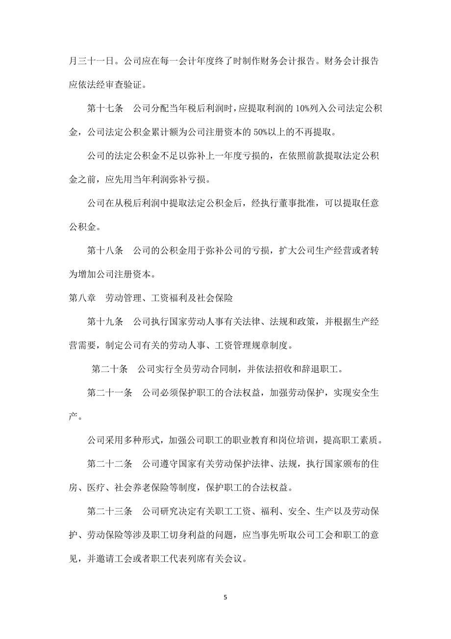 法人独资有限责任公司章程.docx_第5页