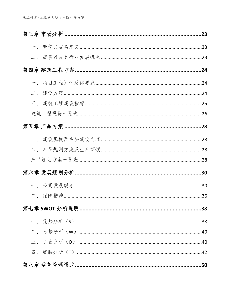 九江皮具项目招商引资方案（模板范文）_第3页