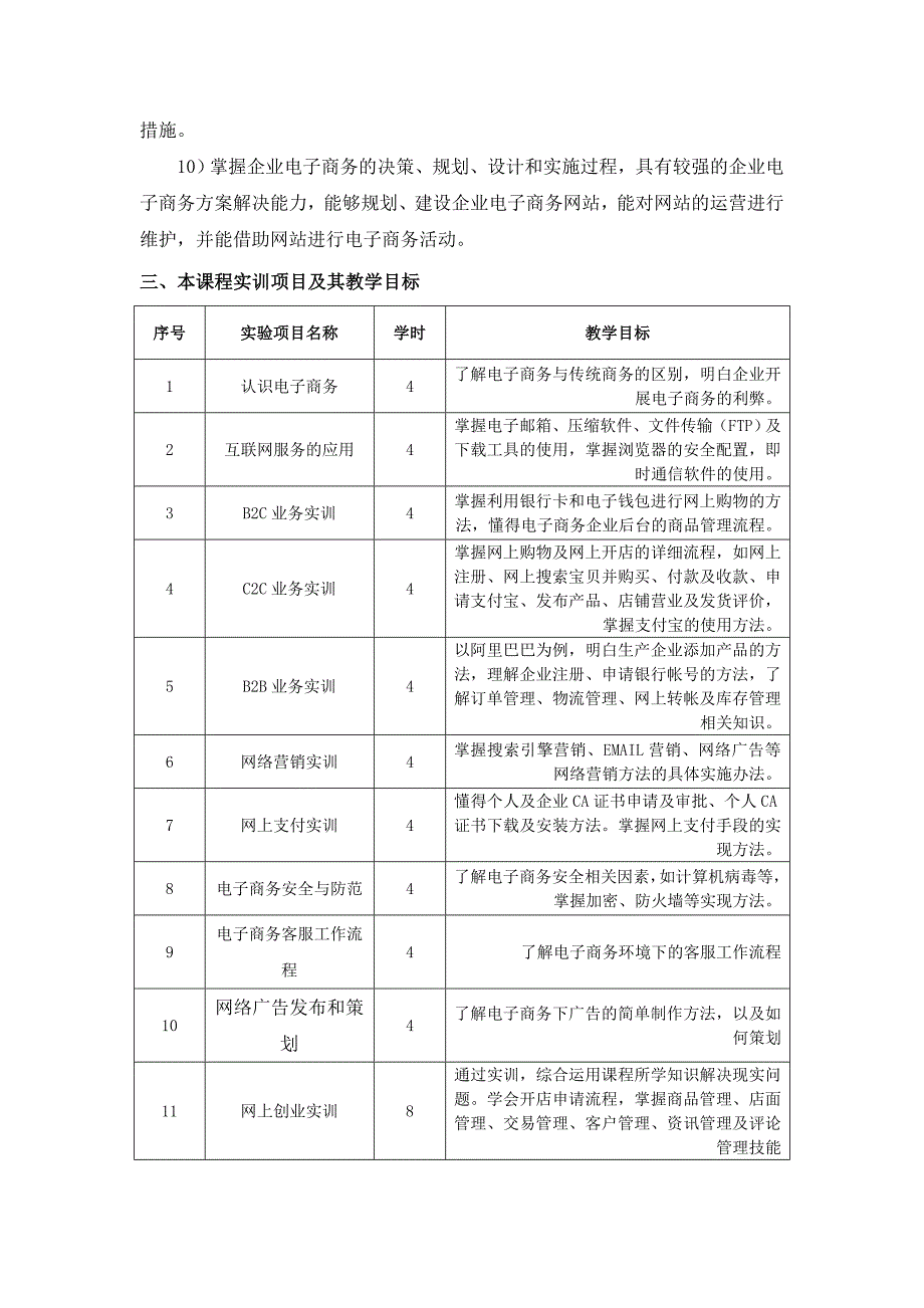 电子商务实训计划_第2页