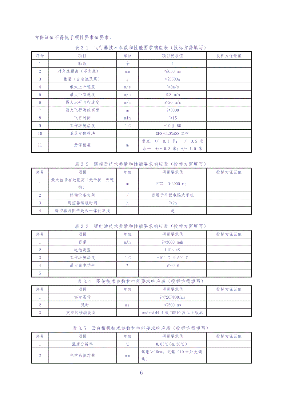 5.无人机采购技术条件书（微型红外无人机）（天选打工人）.docx_第4页