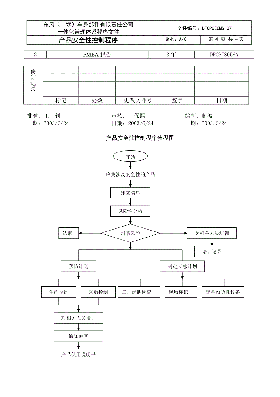 产品安全性控制程序DFCPQEOMS07_第4页