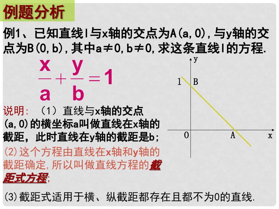 河南省长垣县第十中学高中数学 3.2.2直线的两点式方程课件 新人教版必修2_第4页