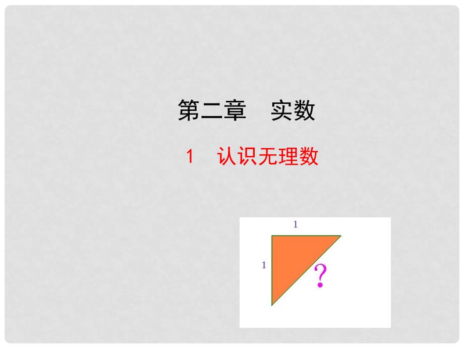 八年级数学上册 2 实数课件 （新版）北师大版_第1页