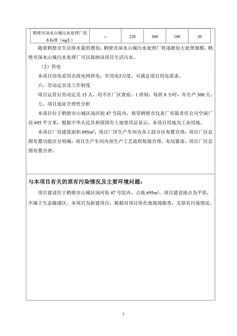 鹤壁市沅坤煤质仪器有限公司年产1000套3D售货一体机柜项目环境影响报告.doc_第5页