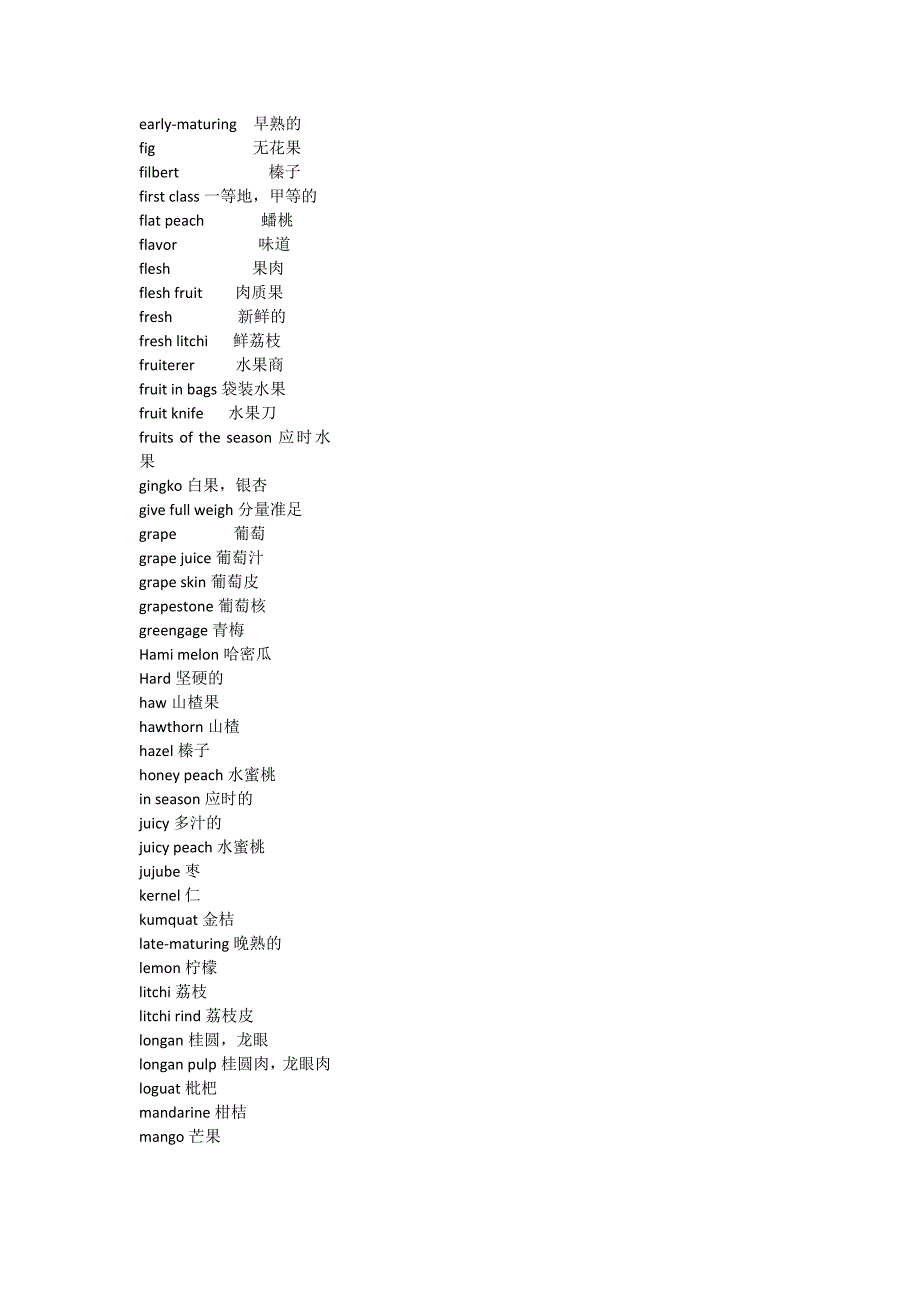 有关水果及英语单词_第2页