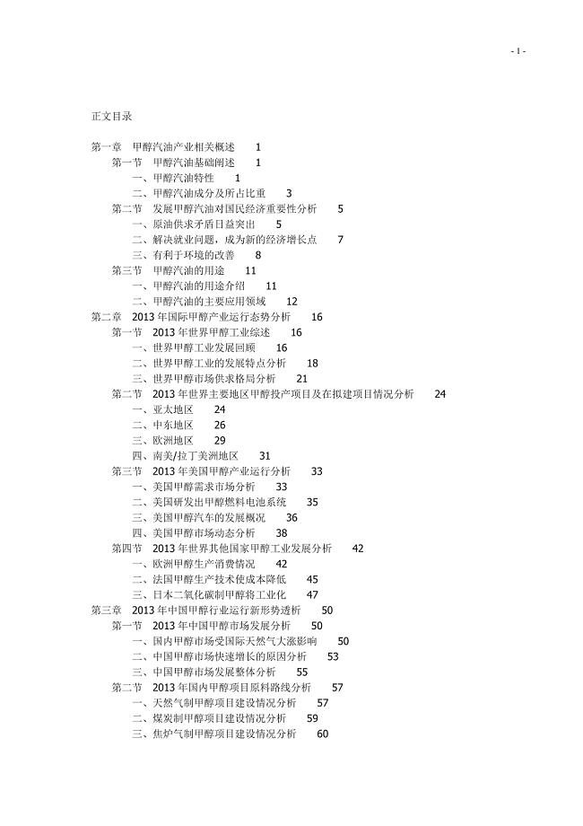 中国车用替代燃料甲醇汽油市场前景预测报告.docx