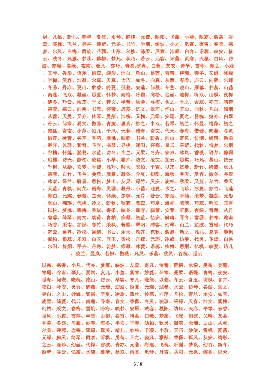 1300个好听的名字_第3页